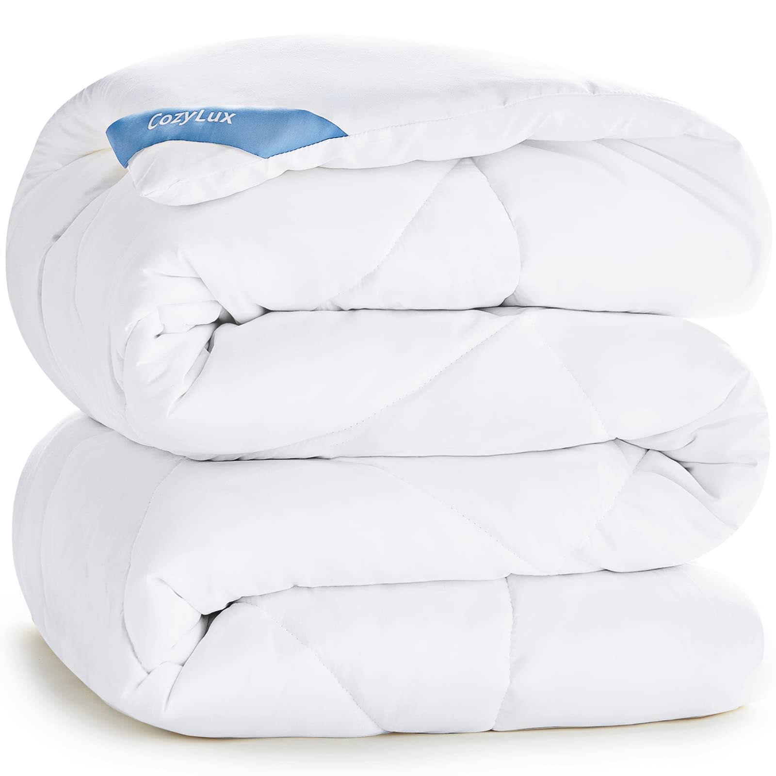 CozyLux Queen Size Bedding Comforter Duvet Insert - Quilted White Comforters with Corner Tabs - Product image 1