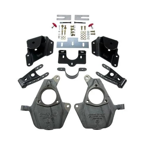 BELLTECH 947 LOWERING KITS Front And Rear Complete Kit W/O Shocks 2005-2006 Chevrolet Silverado/Sierra (Ext Cab w/ Factory Front Torsion Bar) 2 in. F/3 in. R drop W/O Shocks