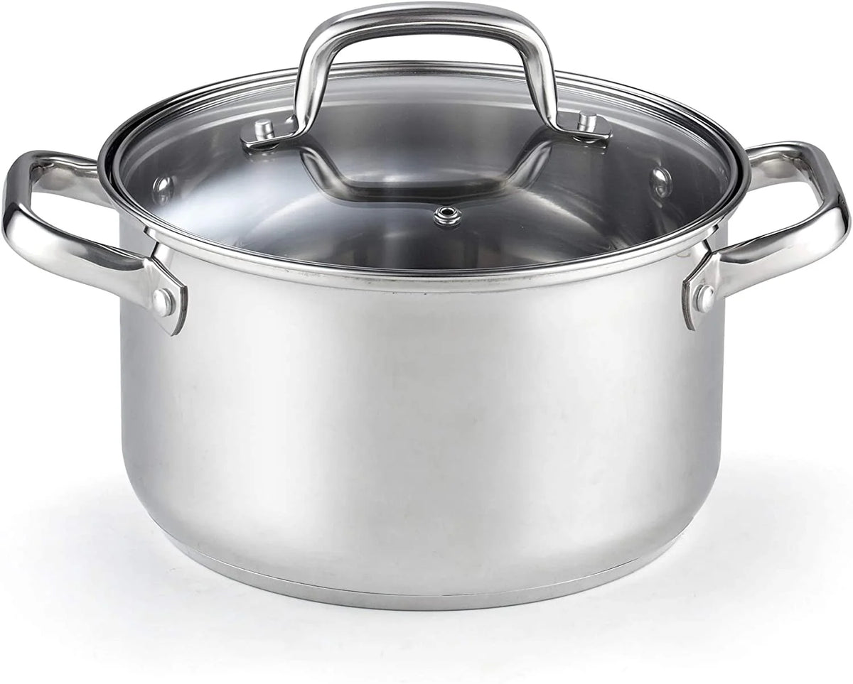 Cook N Home Pots and Pans Stainless Steel, 8 - Piece Induction Pot Kitchen Cookware Set, Silver, Oven Safe - Product image 7