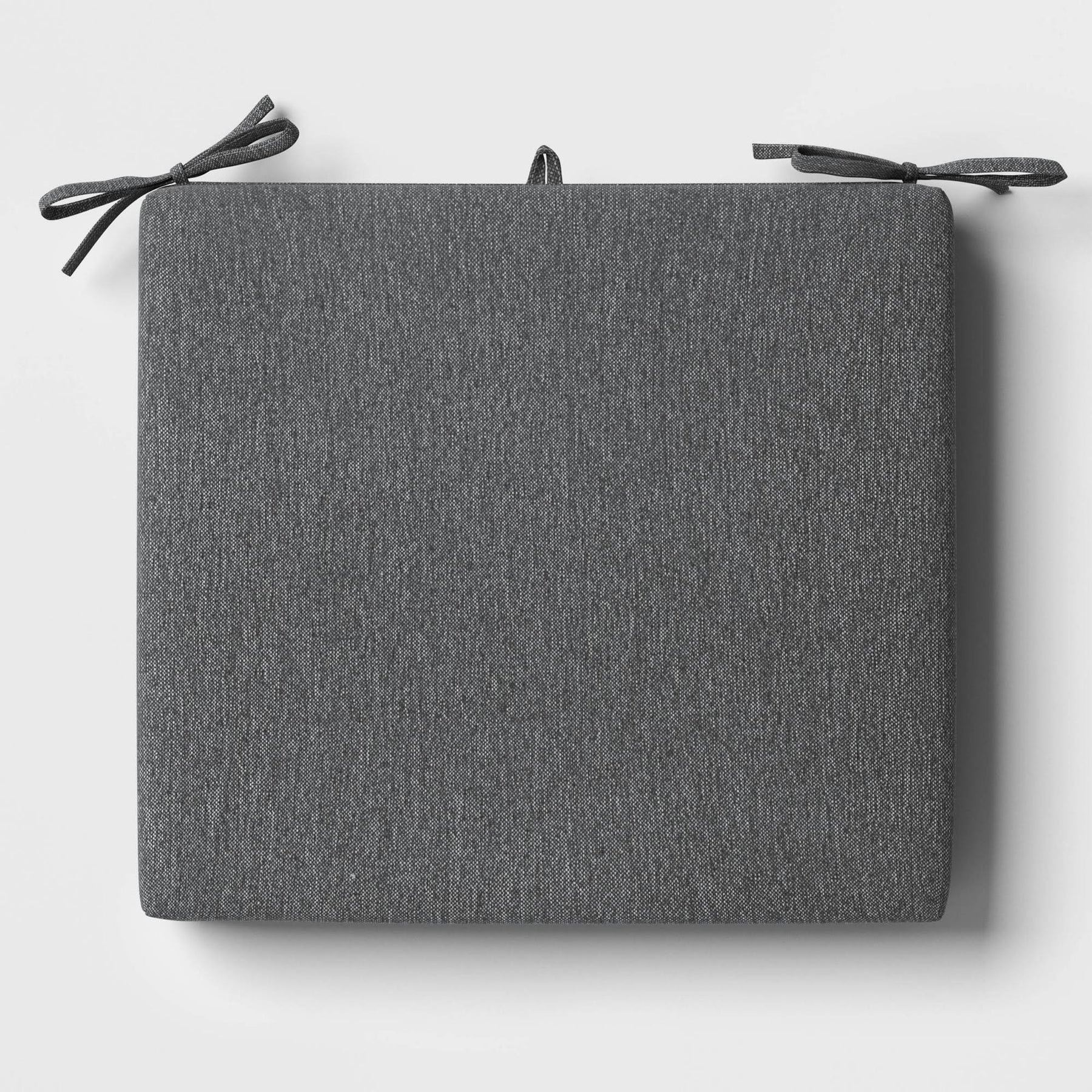 18"x20" Solid Woven Outdoor Chair Seat Cushion Charcoal - Threshold - Product image 1