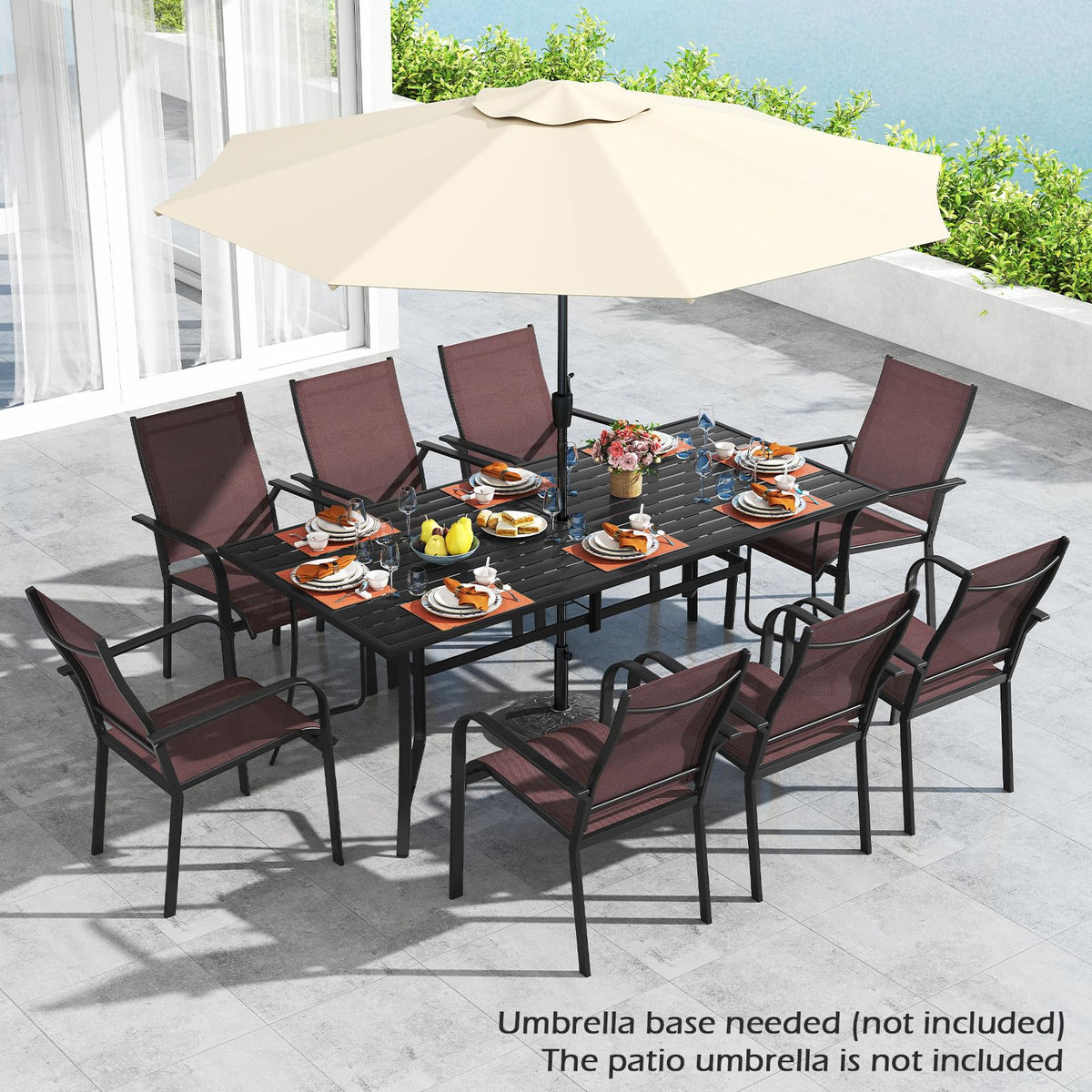 Tangkula 9 Pieces Patio Dining Set for 8 - Product image 2