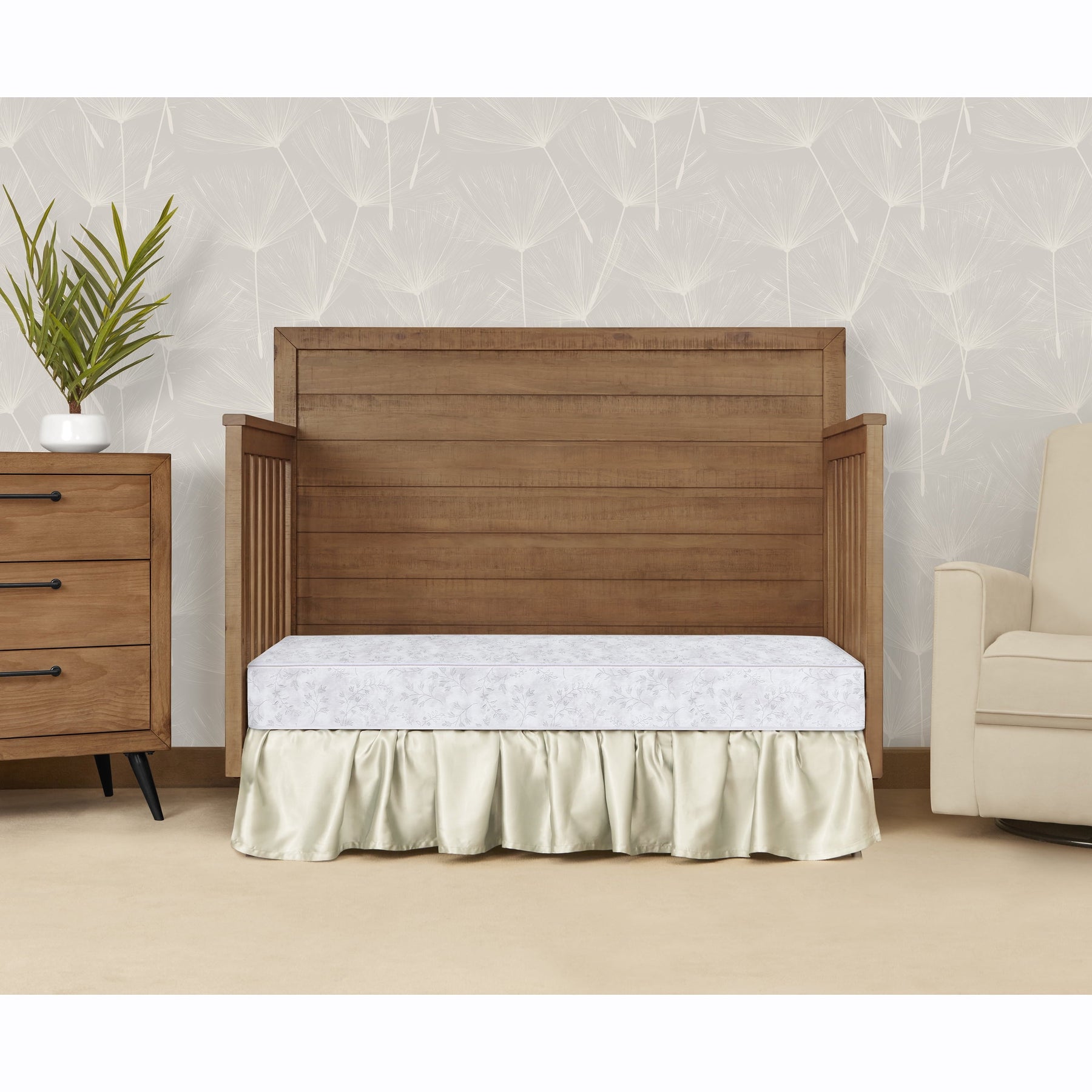 on Me Twinkle 5 88 Coil Crib and Toddler Mattress. Morning Mist Floral. Greenguard Gold Certified - Product image 10