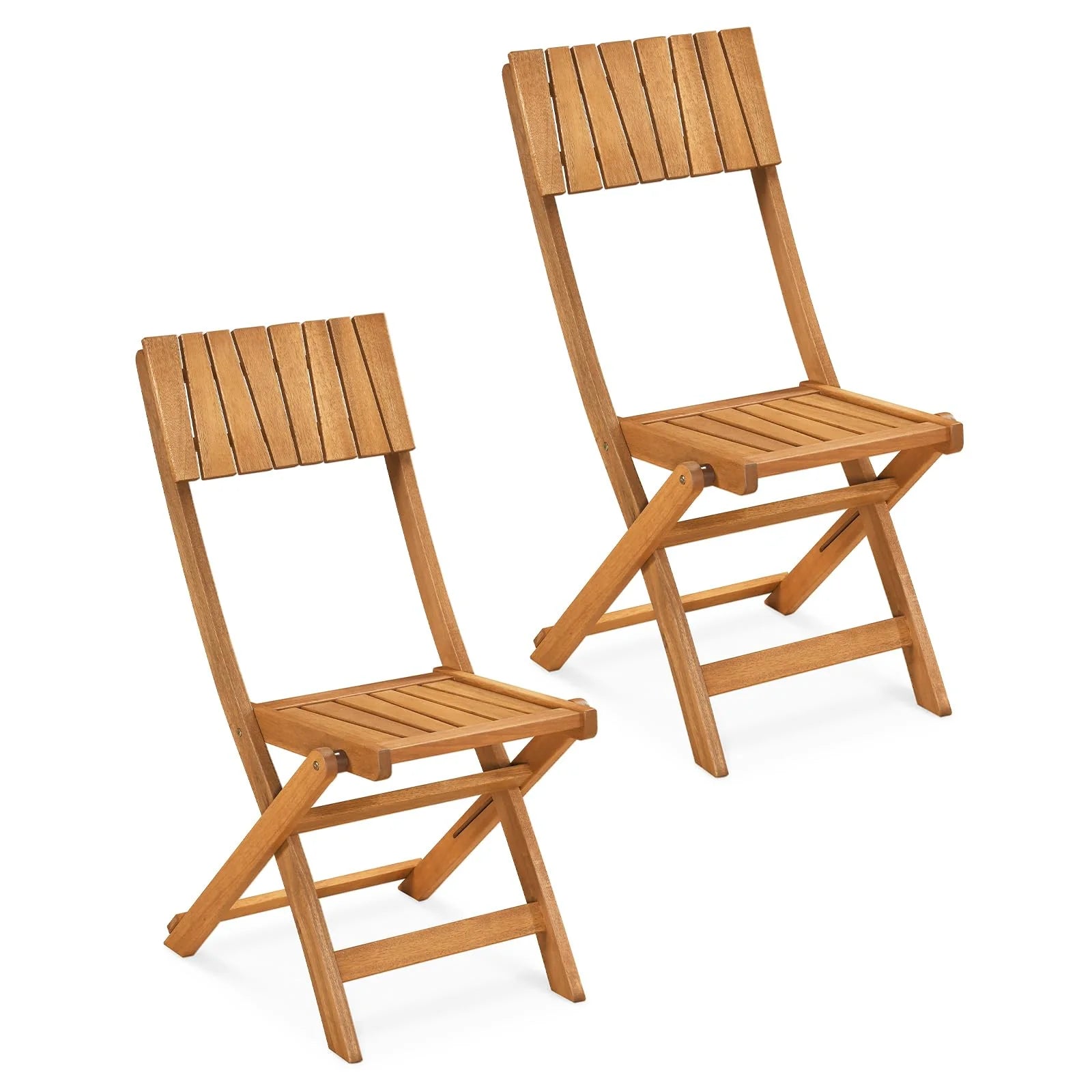 Tangkula Wood Foldable Patio Chairs Set of 2/4 - Product image 1