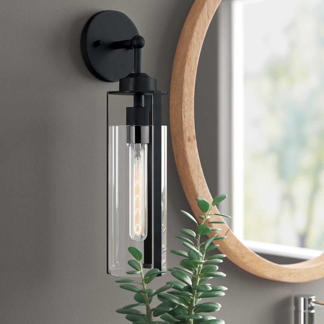 Keziah 1-Light Dimmable Bath Sconce Zipcode Design Finish Matte Black - Product image 1