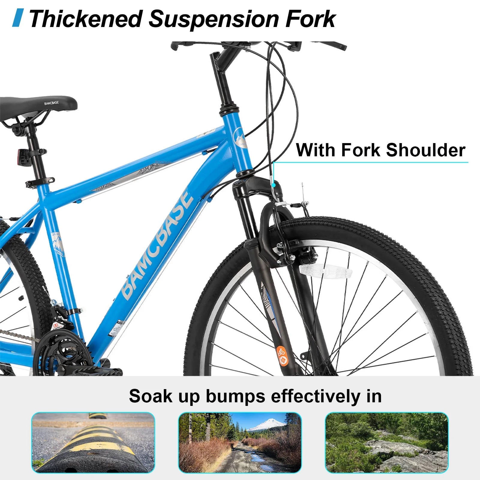 Hiland 26 27.5 29 in Mountain Bike, Mens Womens MTB with 21 Speeds, High - Tensile Steel Frame, V Brake - Product image 19