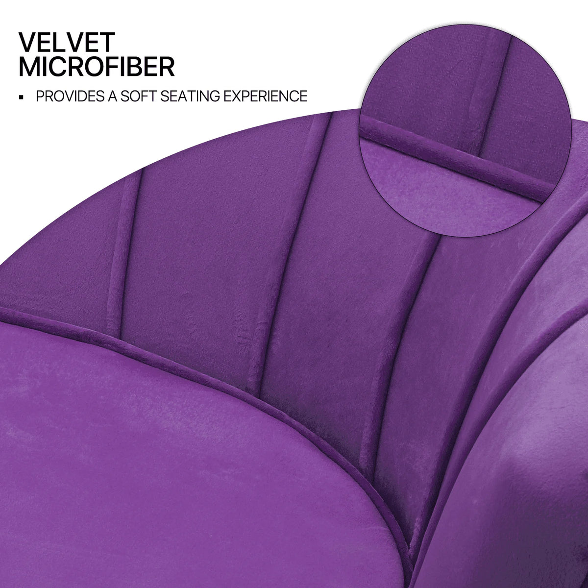 Monibloom Contemporary Velvet Loveseat Chair with Gold - Finished Metal Legs, 2 - Product image 8