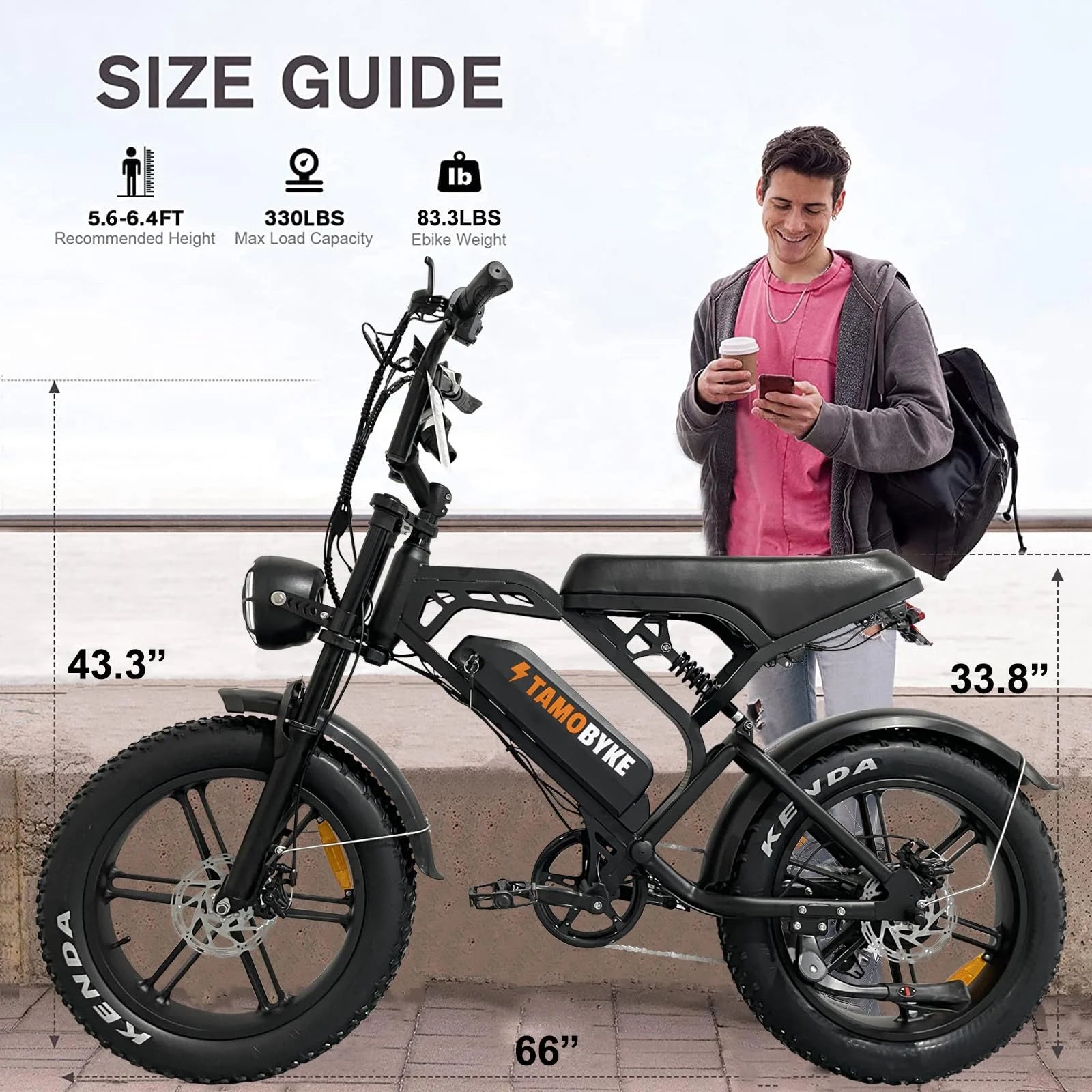Tamobyke Electric Bike for Adults, Peak 1500W 28mph Mountain Ebike - Product image 10