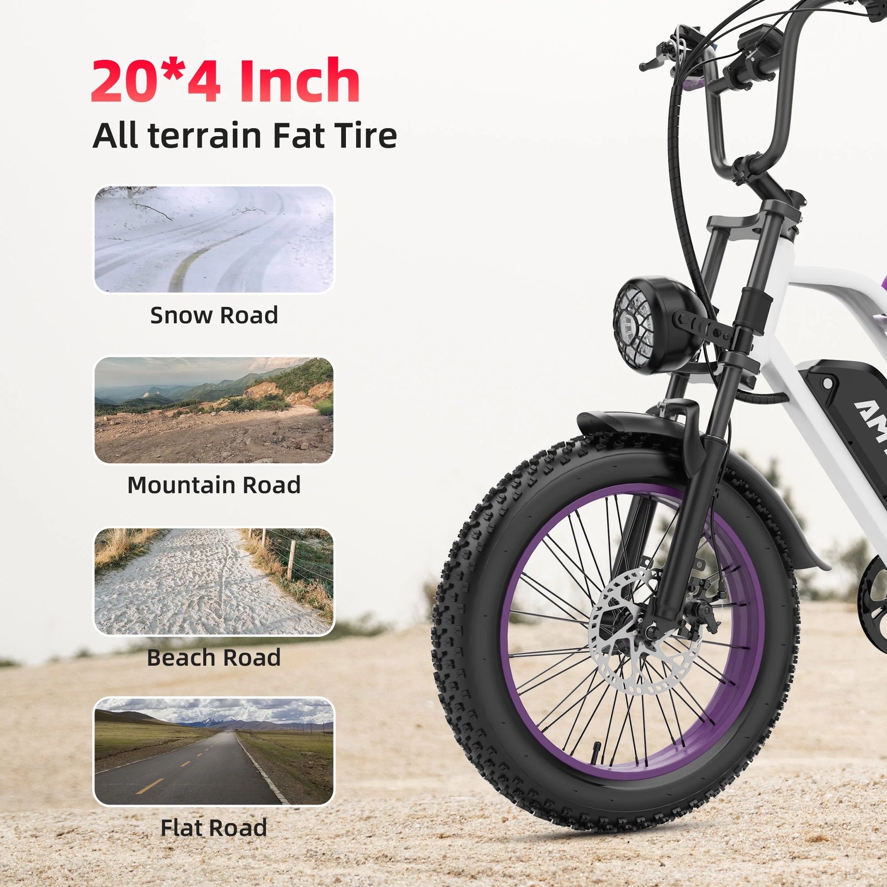 AMYET G60 Peak 1500W Electric Bike, 20" Fat Tire E - Mountain Bikes - Product image 16