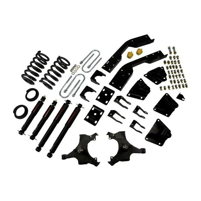 BELLTECH 968ND LOWERING KITS Front And Rear Complete Kit W/ Nitro Drop 2 Shocks 1995-1999 Chevrolet Suburban C2500 (6 Lug) 2 in. to 5 in. F/ 7 in. R drop W/ Nitro Drop II Shocks