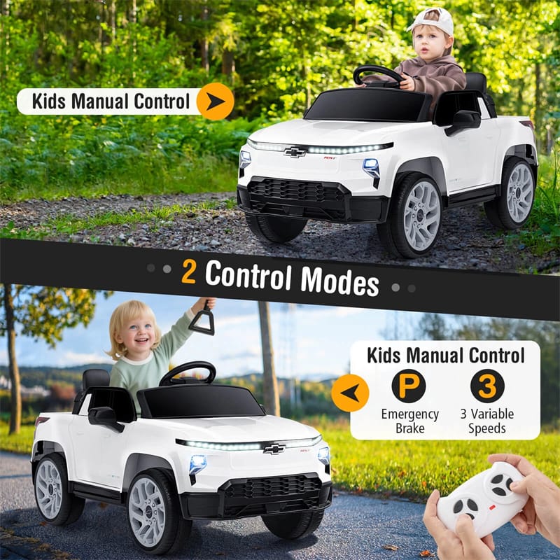 12V Licensed Chevrolet Ride On Truck Car Kids Electric Vehicle with Remote Control, Rear Storage, Lights - Product image 17