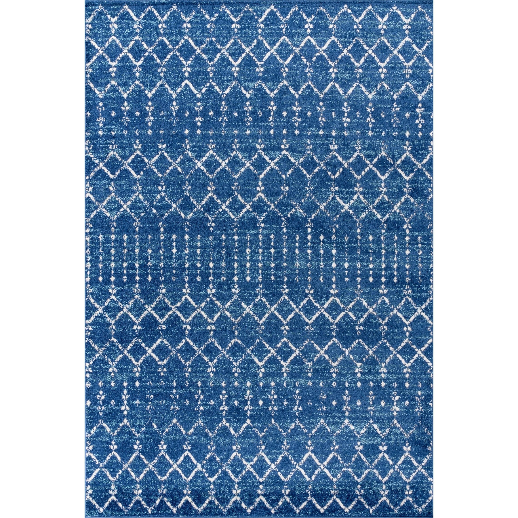 Jonathan Y Modern Hype Boho Vintage Diamond Area Rug - 5 x 8 - Blue/White - Product image 1