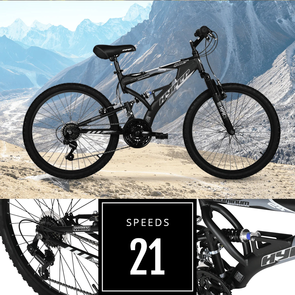 Hyper 24" Boy'S Havoc Mountain Bike, Black - Product image 4
