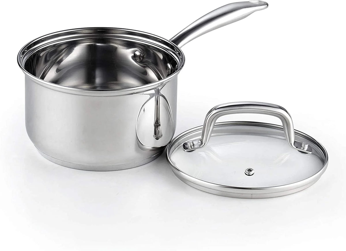 Cook N Home Pots and Pans Stainless Steel, 8 - Piece Induction Pot Kitchen Cookware Set, Silver, Oven Safe - Product image 10