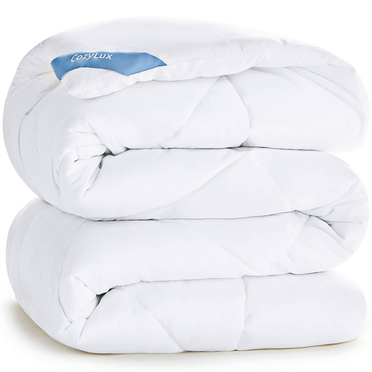 CozyLux Queen Size Bedding Comforter Duvet Insert - Quilted White Comforters with Corner Tabs - Product image 1