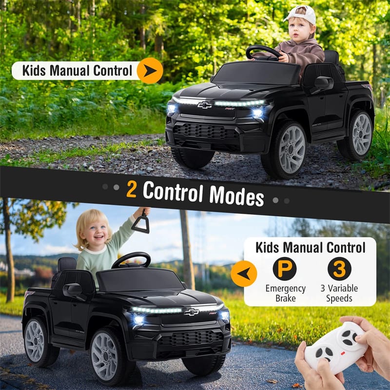 12V Licensed Chevrolet Ride On Truck Car Kids Electric Vehicle with Remote Control, Rear Storage, Lights - Product image 10