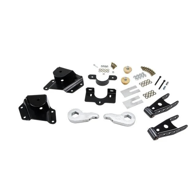 BELLTECH 659 LOWERING KITS Front And Rear Complete Kit W/O Shocks 2005-2006 Chevrolet Silverado/Sierra (Ext Cab w/ Factory Front Torsion bar) 1 in. or 2 in. F/4 in. R drop W/O Shocks