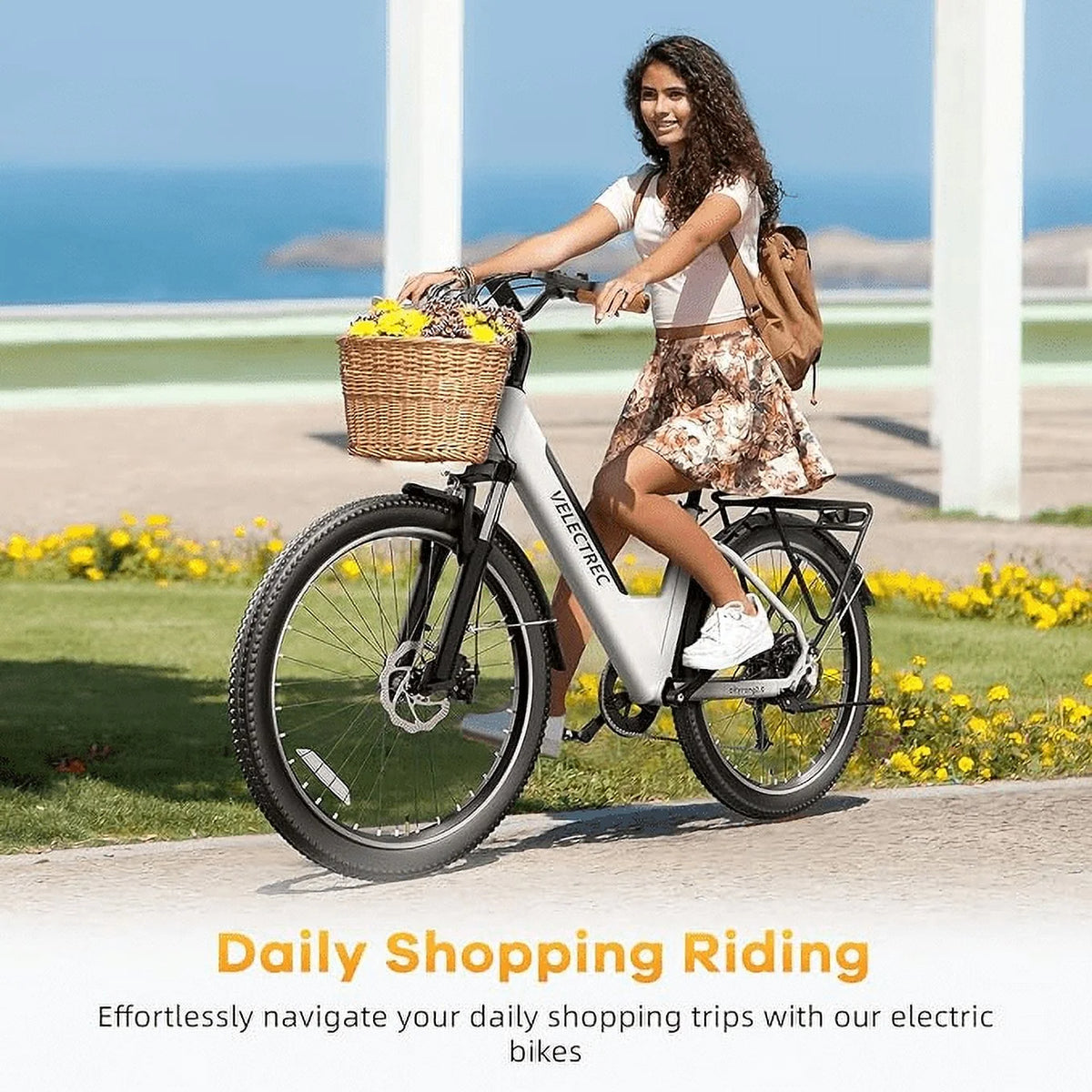 Velectrec Electric Bike 750W Motor, 26" Fat Tire 48V 10.4ah Battery 35 - 50miles Ebike - Product image 4