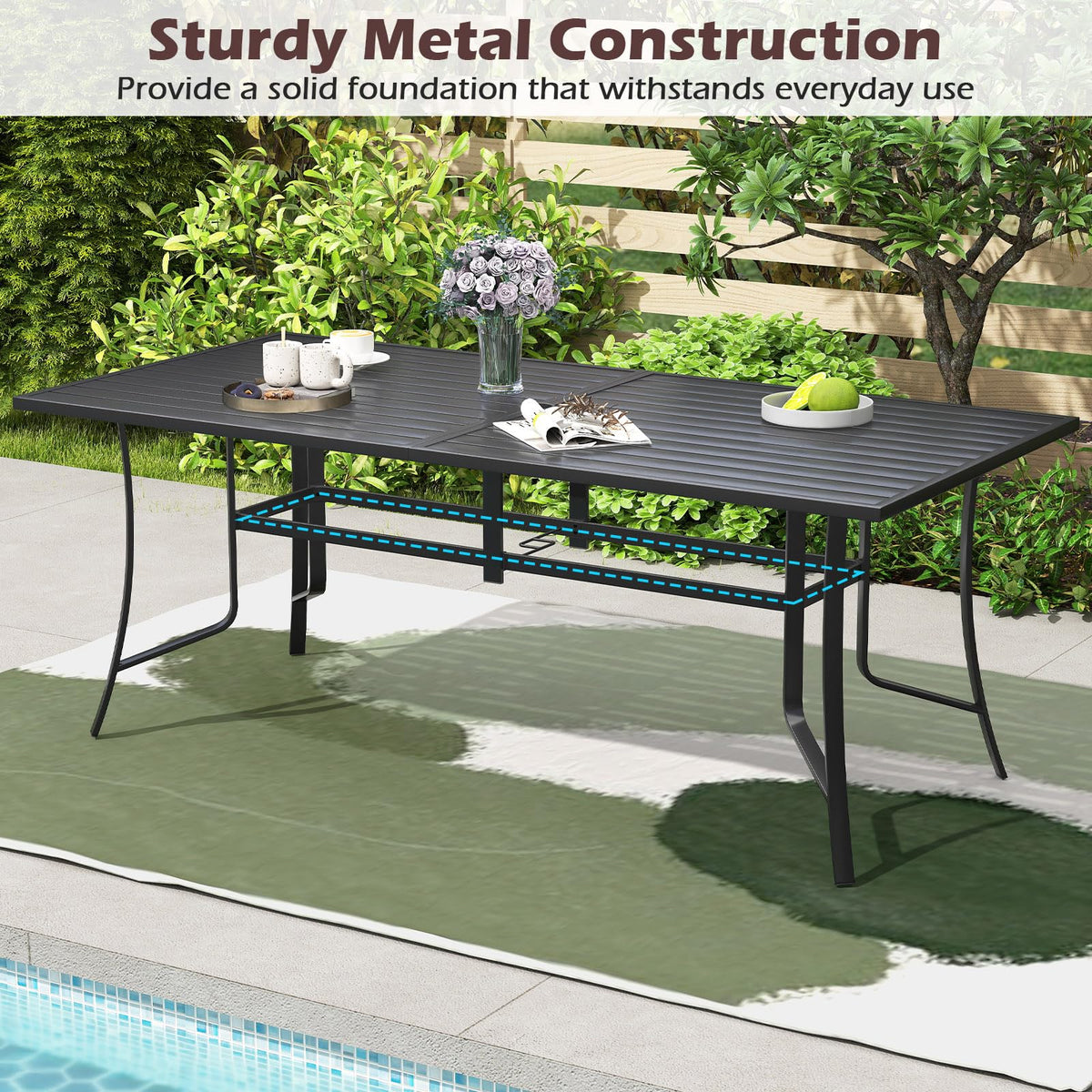 Tangkula 9 Pieces Patio Dining Set for 8 - Product image 8