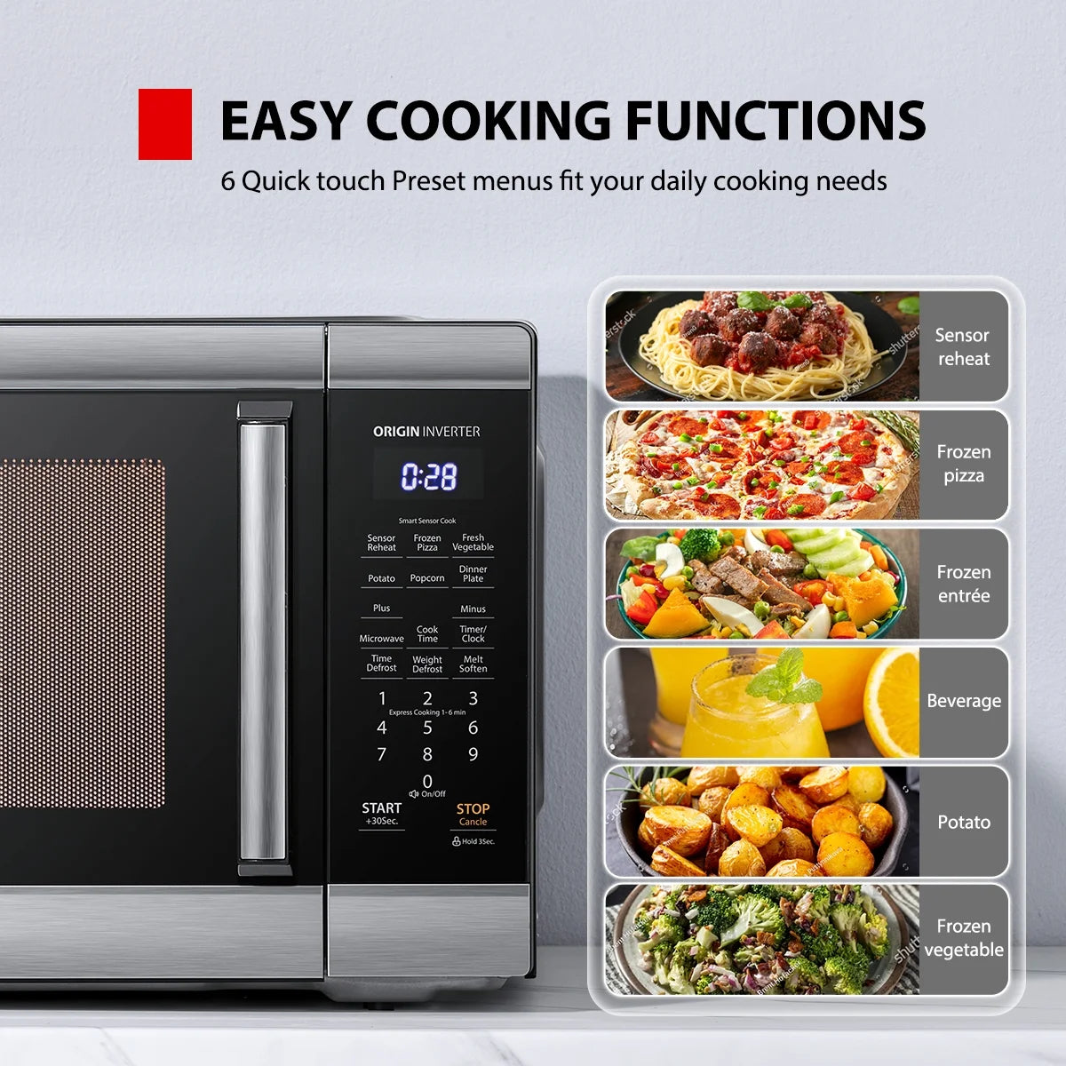 Toshiba 2.2 Cu. Ft. Countertop Microwave Oven, 1200 Watts, Stainless Steel - Product image 5