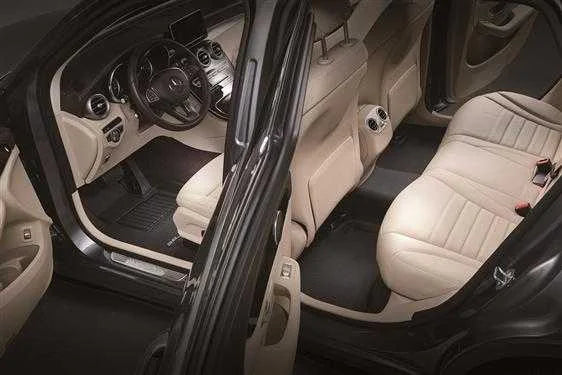 3D Elegant Floor Mat Set in Black for 2 Rows