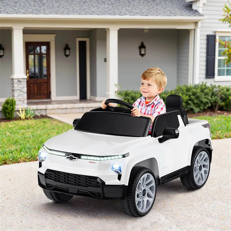 12V Licensed Chevrolet Ride On Truck Car Kids Electric Vehicle with Remote Control, Rear Storage, Lights - Product image 14
