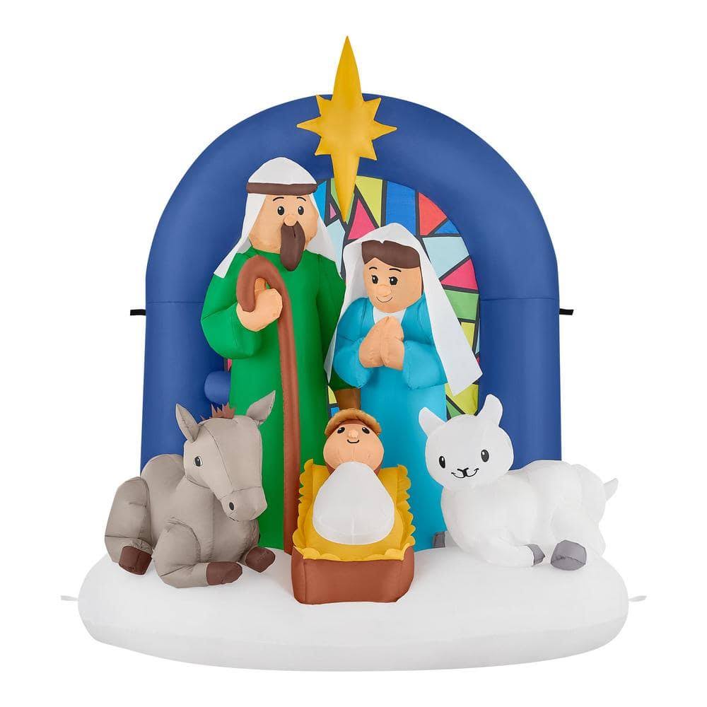 6 ft. LED Nativity Scene Inflatable Home Accents Holiday 23GM14592 - Product image 1
