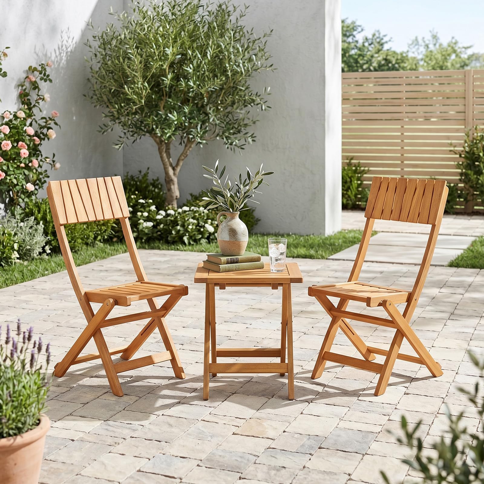 Tangkula Wood Foldable Patio Chairs Set of 2/4 - Product image 2