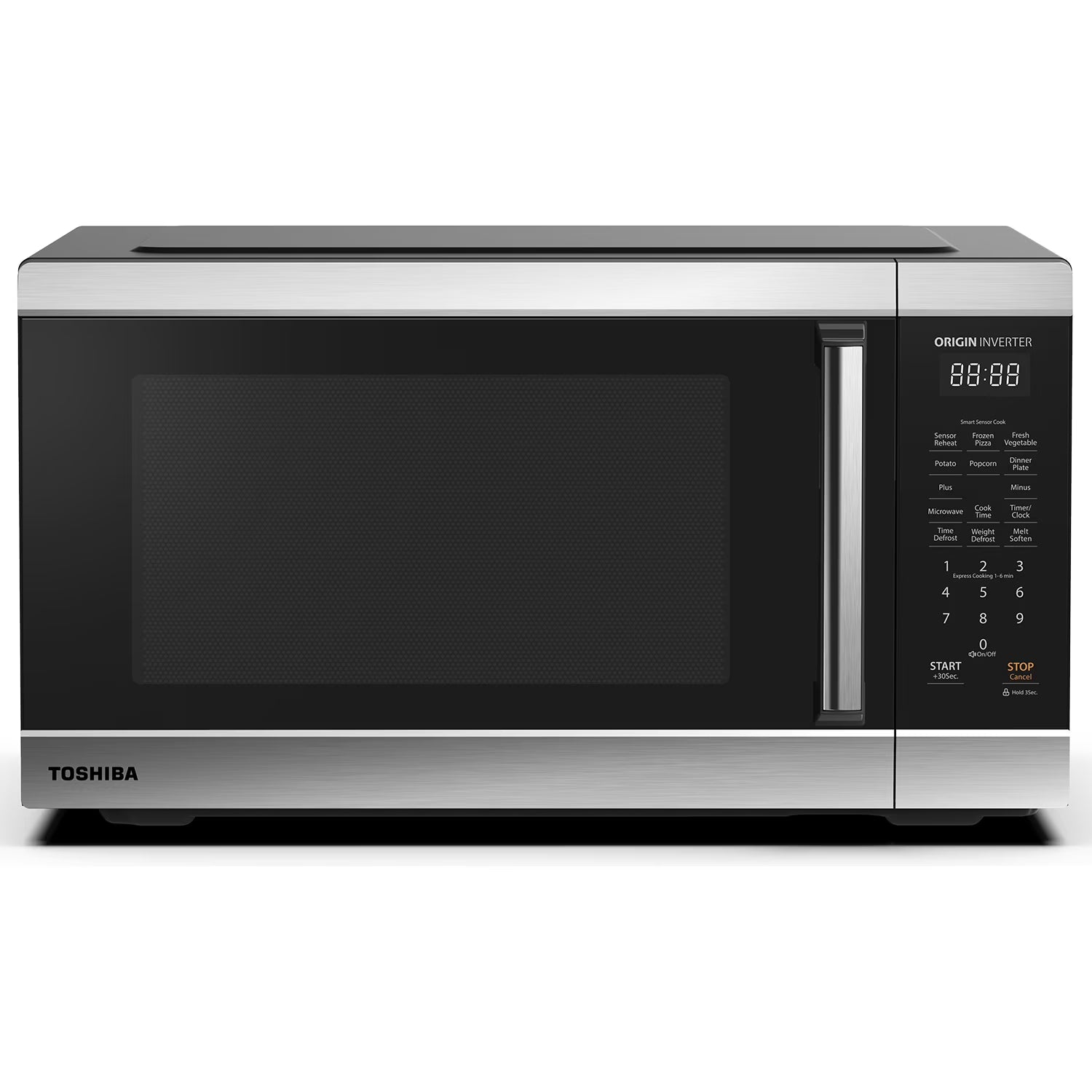 Toshiba 2.2 Cu. Ft. Countertop Microwave Oven, 1200 Watts, Stainless Steel - Product image 1