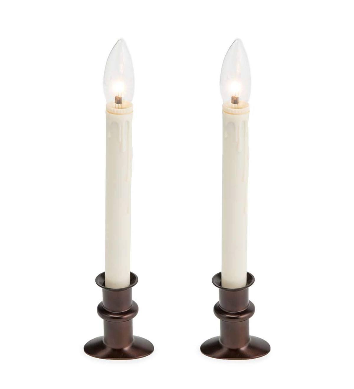 Adjustable Window Hugger Unscented Flameless Candle Plow & Hearth Color: Bronze - Product image 1