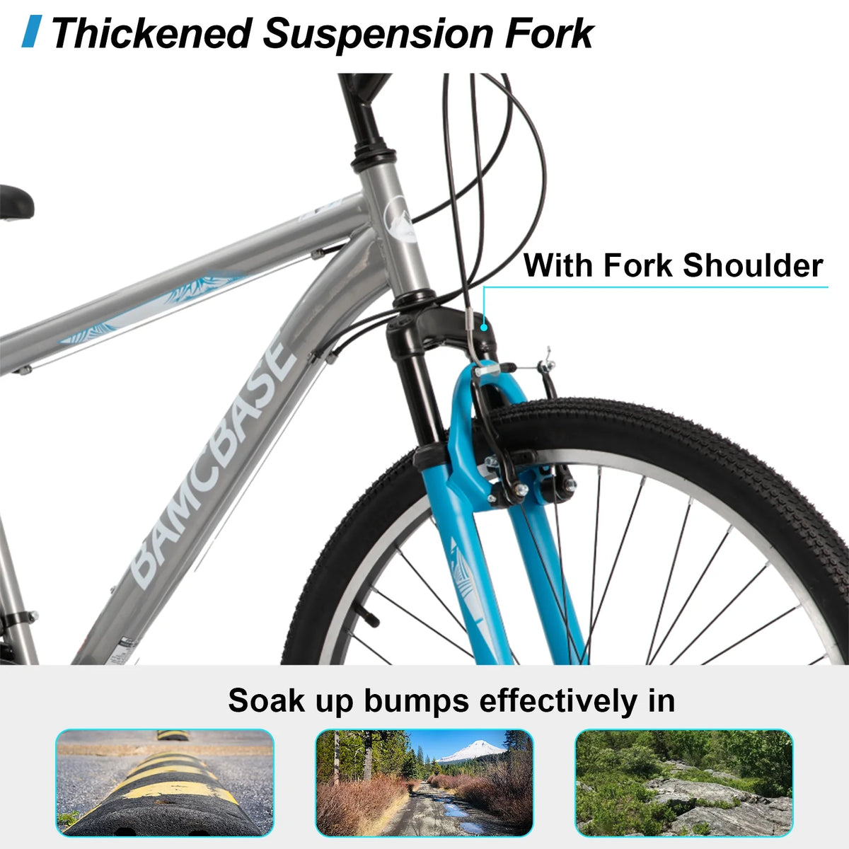 Hiland 26 27.5 29 in Mountain Bike, Mens Womens MTB with 21 Speeds, High - Tensile Steel Frame, V Brake - Product image 11