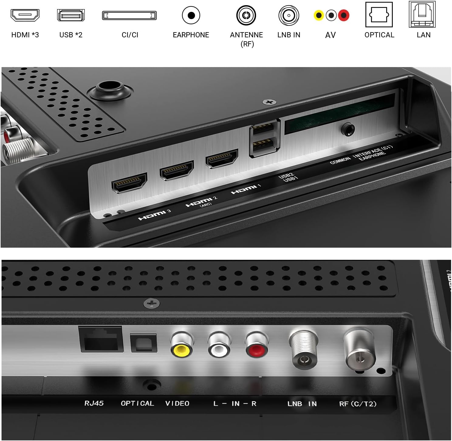 RCA VRS32HQ1 Smart TV 32 inches (80 cm) WiFi VIDAA Connected Borderless Televisions with Triple Tuner (DVB-C/S2/-T2) Molotov Netflix Prime Video + Youtube - 2024
