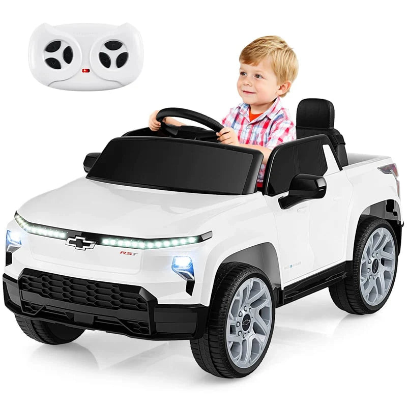 12V Licensed Chevrolet Ride On Truck Car Kids Electric Vehicle with Remote Control, Rear Storage, Lights - Product image 12