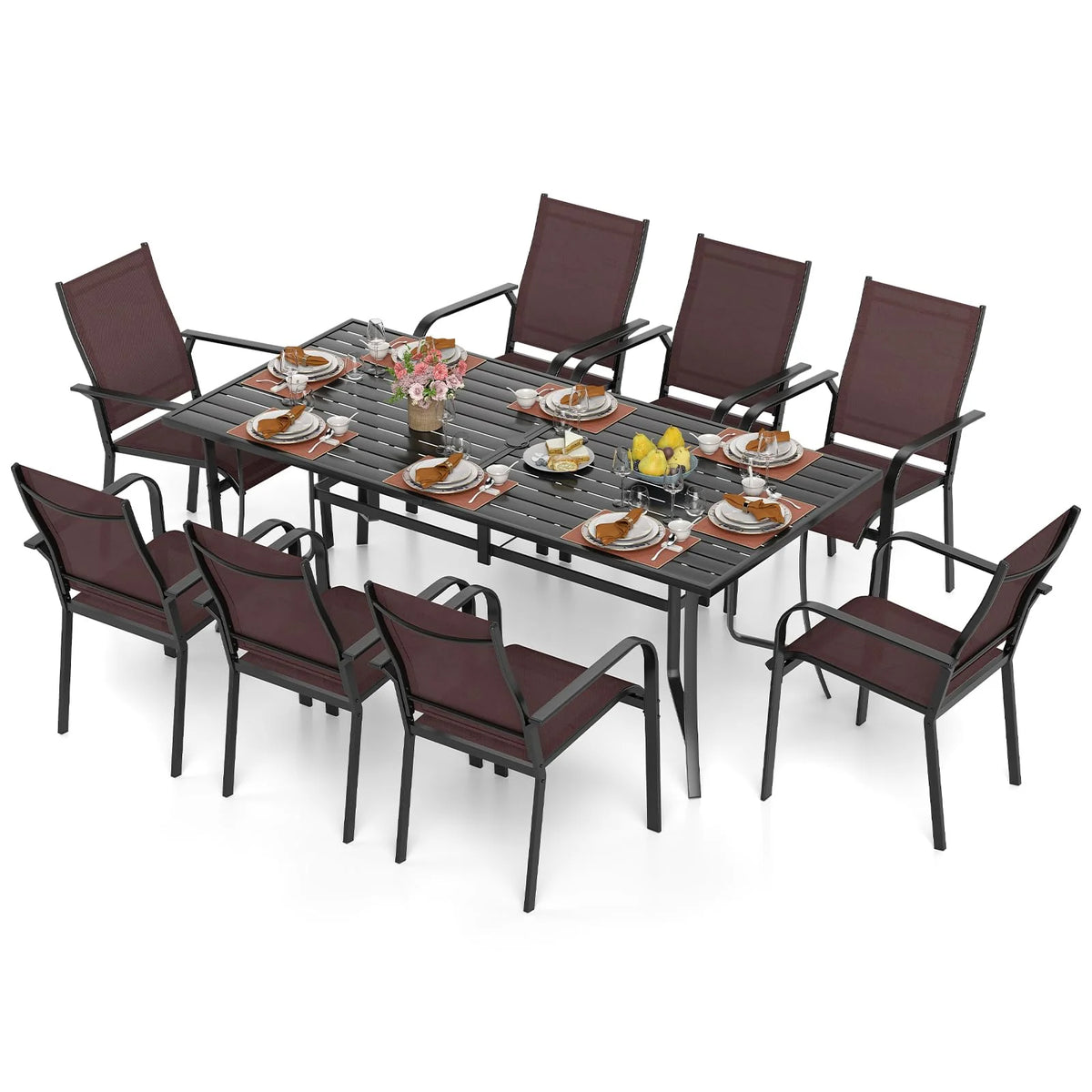 Tangkula 9 Pieces Patio Dining Set for 8 - Product image 1