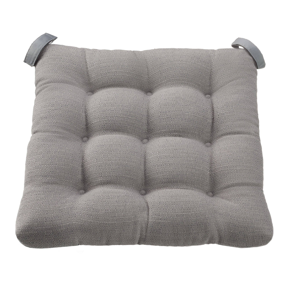 Mainstays Gray Color Textured Chair Seat Pad Chair Cushion - Each