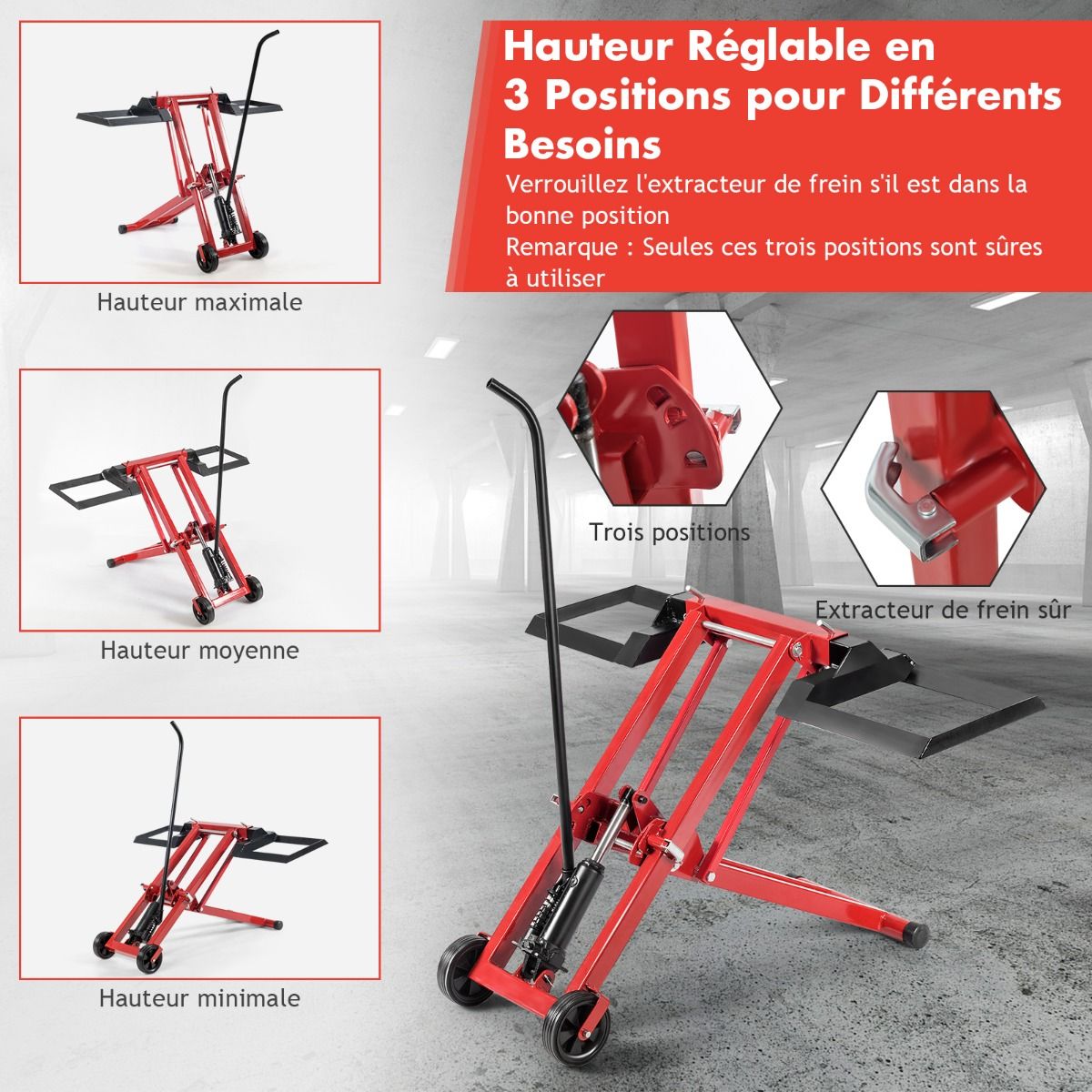 Lawn Mower Lift Jack for Tractors and Zero-Turn Riding Lawn Mowers 500 lbs Capacity -
