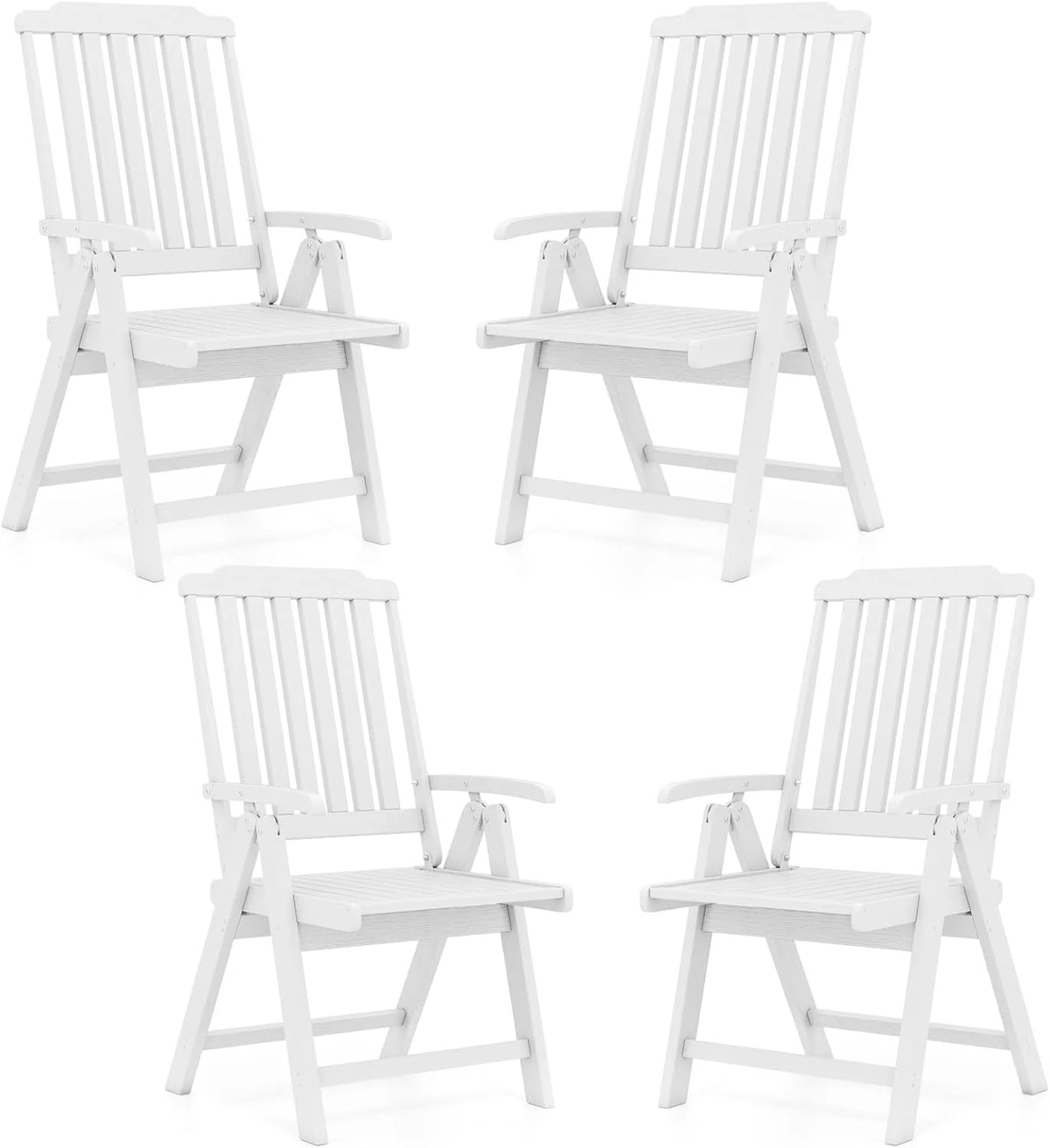 Tangkula Foldable Patio Chair All-Weather HDPE Outdoor Dining Chair with Armrest - Product image 20