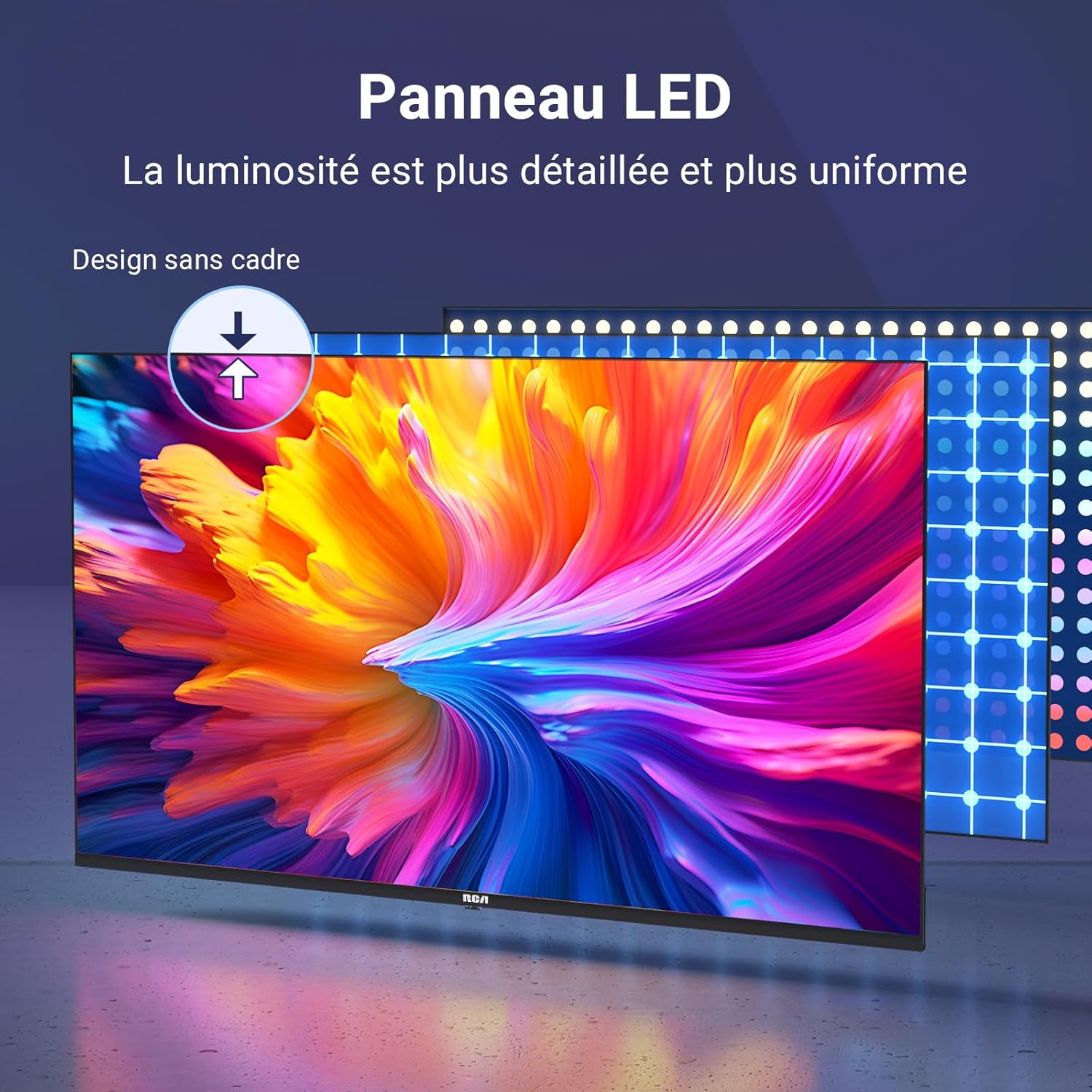 RCA VRS32HQ1 Smart TV 32 inches (80 cm) WiFi VIDAA Connected Borderless Televisions with Triple Tuner (DVB-C/S2/-T2) Molotov Netflix Prime Video + Youtube - 2024