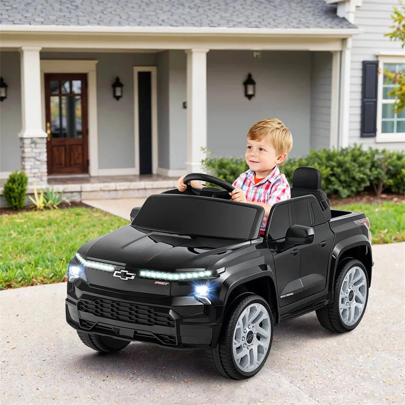 12V Licensed Chevrolet Ride On Truck Car Kids Electric Vehicle with Remote Control, Rear Storage, Lights - Product image 3