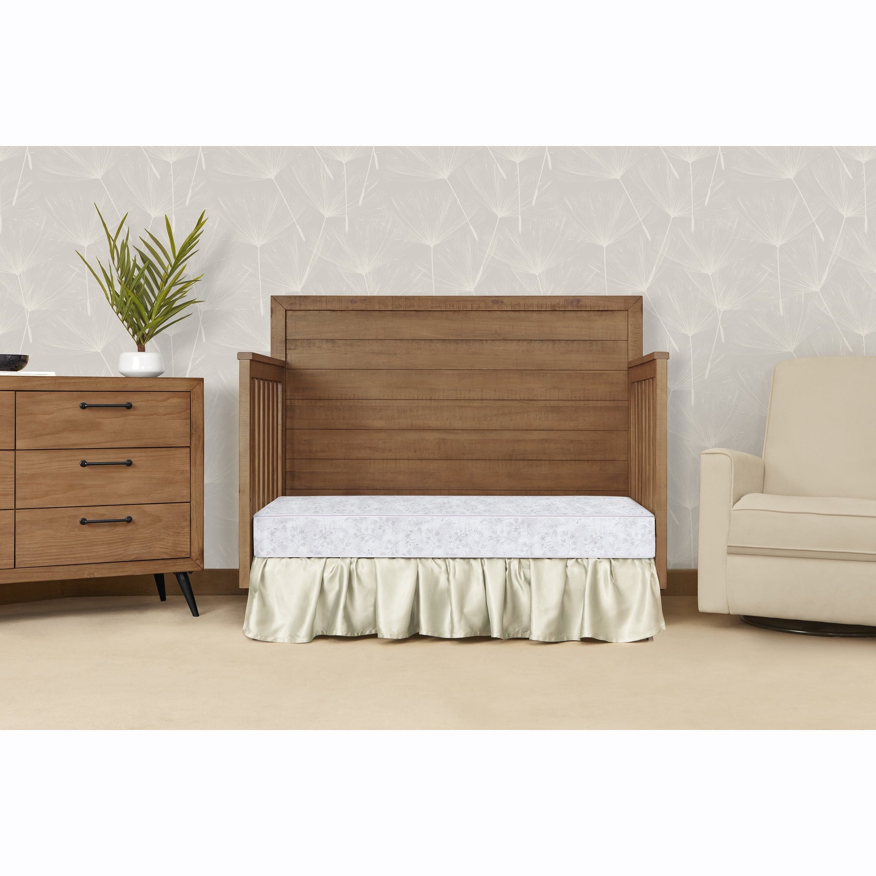 on Me Twinkle 5 88 Coil Crib and Toddler Mattress. Morning Mist Floral. Greenguard Gold Certified - Product image 11
