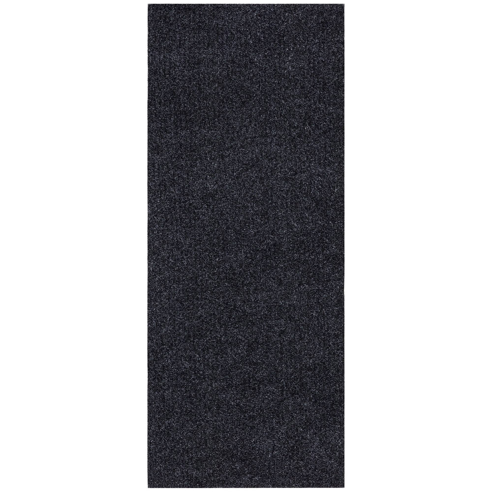 Ottomanson Indoor Outdoor Washable Nonslip Rug, Black, 2x5 ft