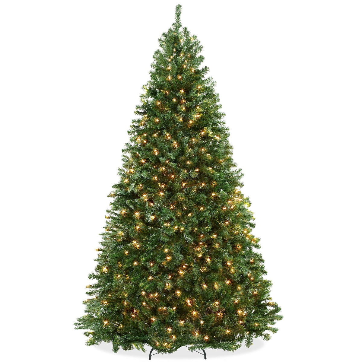 Casafield 6.5ft Pre-Lit Realistic Green Spruce Artificial Holiday Christmas Tree and Stand - Product image 1