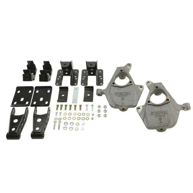 BELLTECH 986 LOWERING KITS Front And Rear Complete Kit W/O Shocks 2014-2015 Chevrolet Silverado/Sierra (All Cabs) 2wd 2 in. F/4 in. R Drop W/O Shocks
