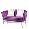 Monibloom Contemporary Velvet Loveseat Chair with Gold - Finished Metal Legs, 2 - Product image 6
