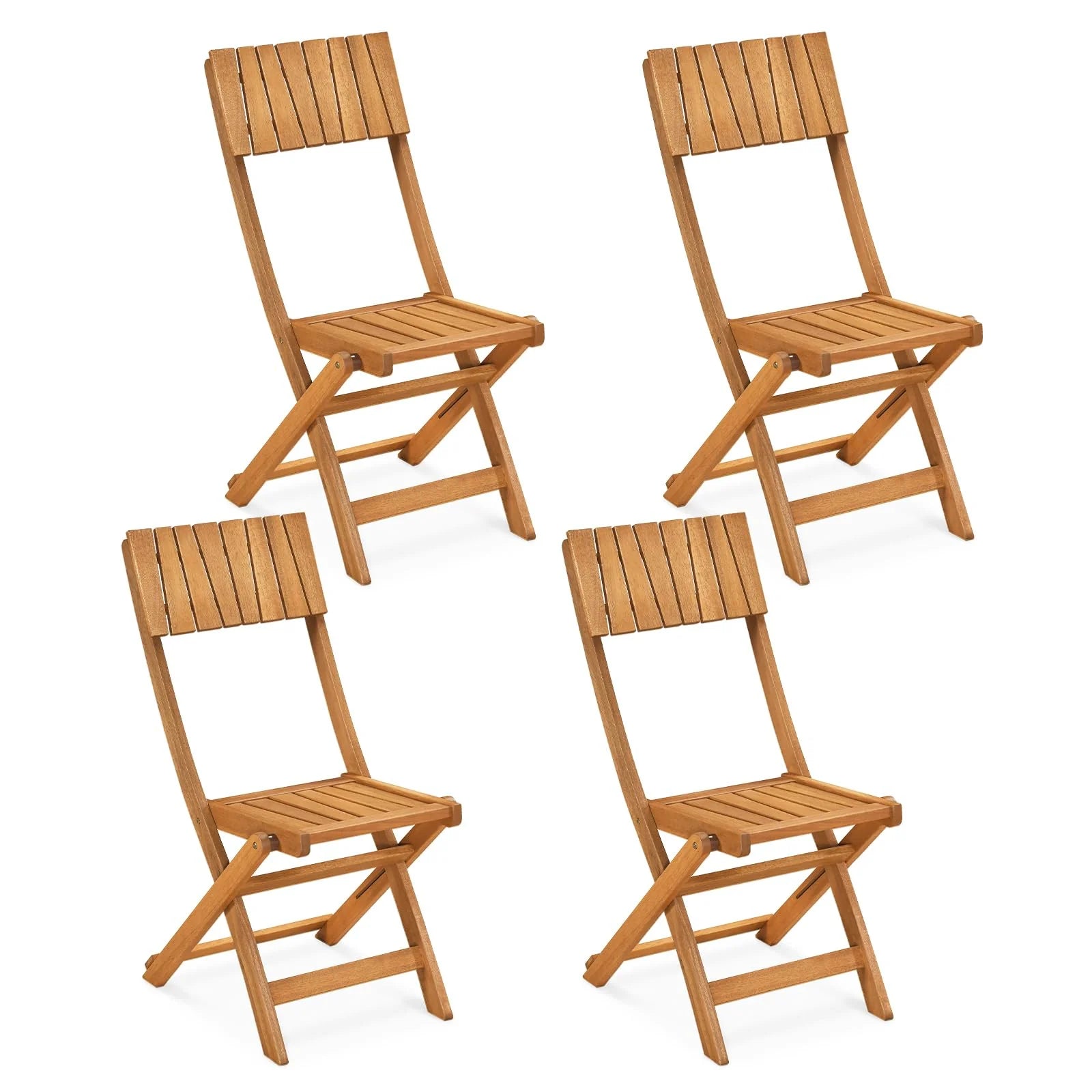 Tangkula Wood Foldable Patio Chairs Set of 2/4 - Product image 10