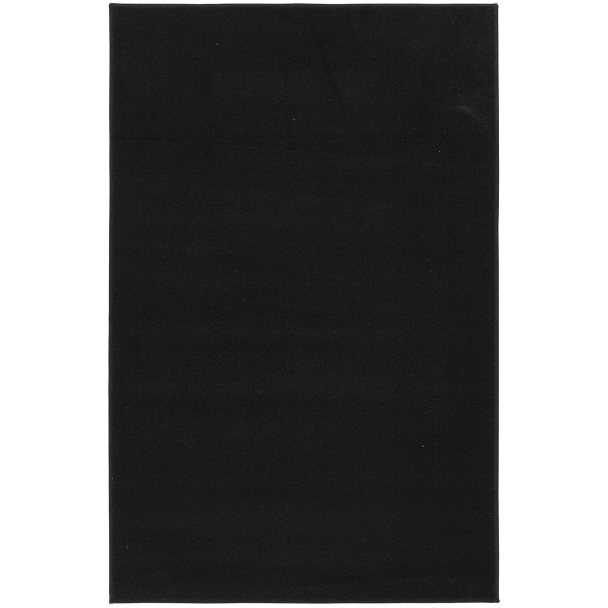 Mainstays 54" x 78" Titan Solid Black Durable Indoor Area Rug - Product image 1
