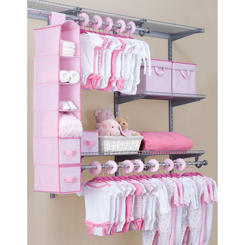 Delta Children Nursery Storage 48 Piece Set Barely Pink - Product image 1