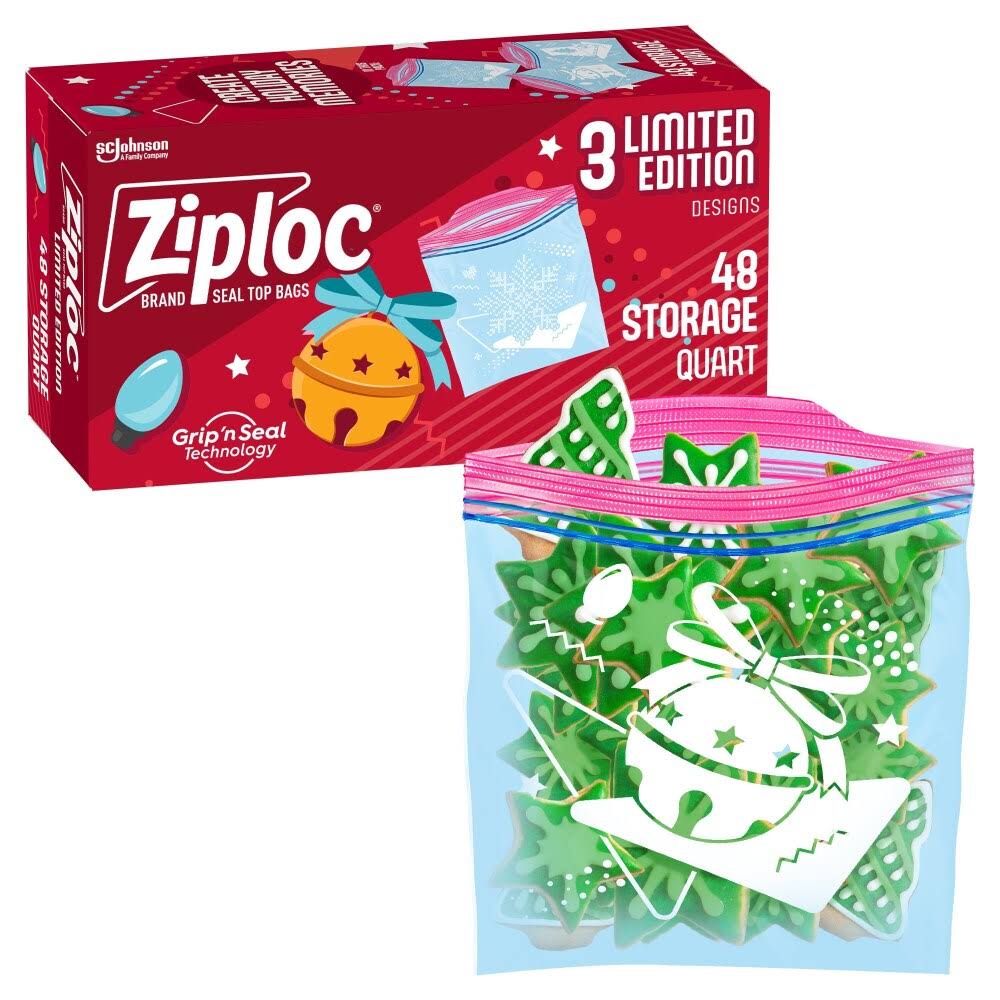 Ziploc Seal Top Bags, Storage, Quart - 48 bags - Product image 1