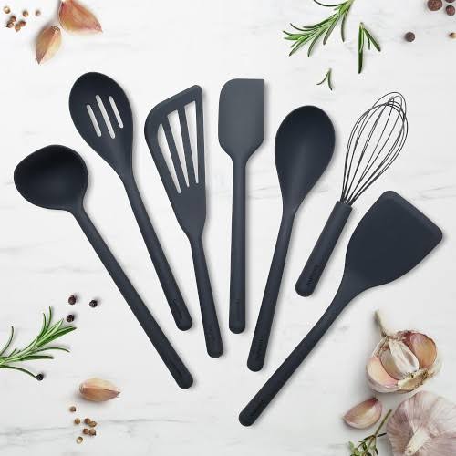 Healthy Non-Toxic PFAS Free Cookware - Platinum Silicone Tools 7-Piece Utensil Set by GreenPan - Product image 1