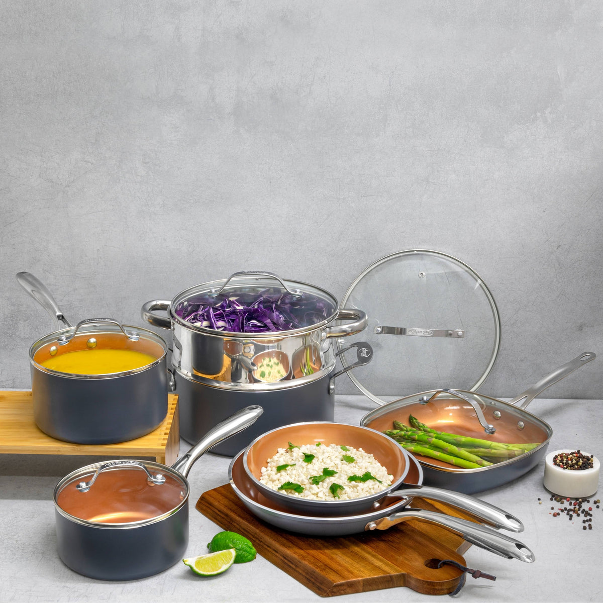 Gotham Steel Diamond 12 Piece Cookware Set, Non - Product image 1