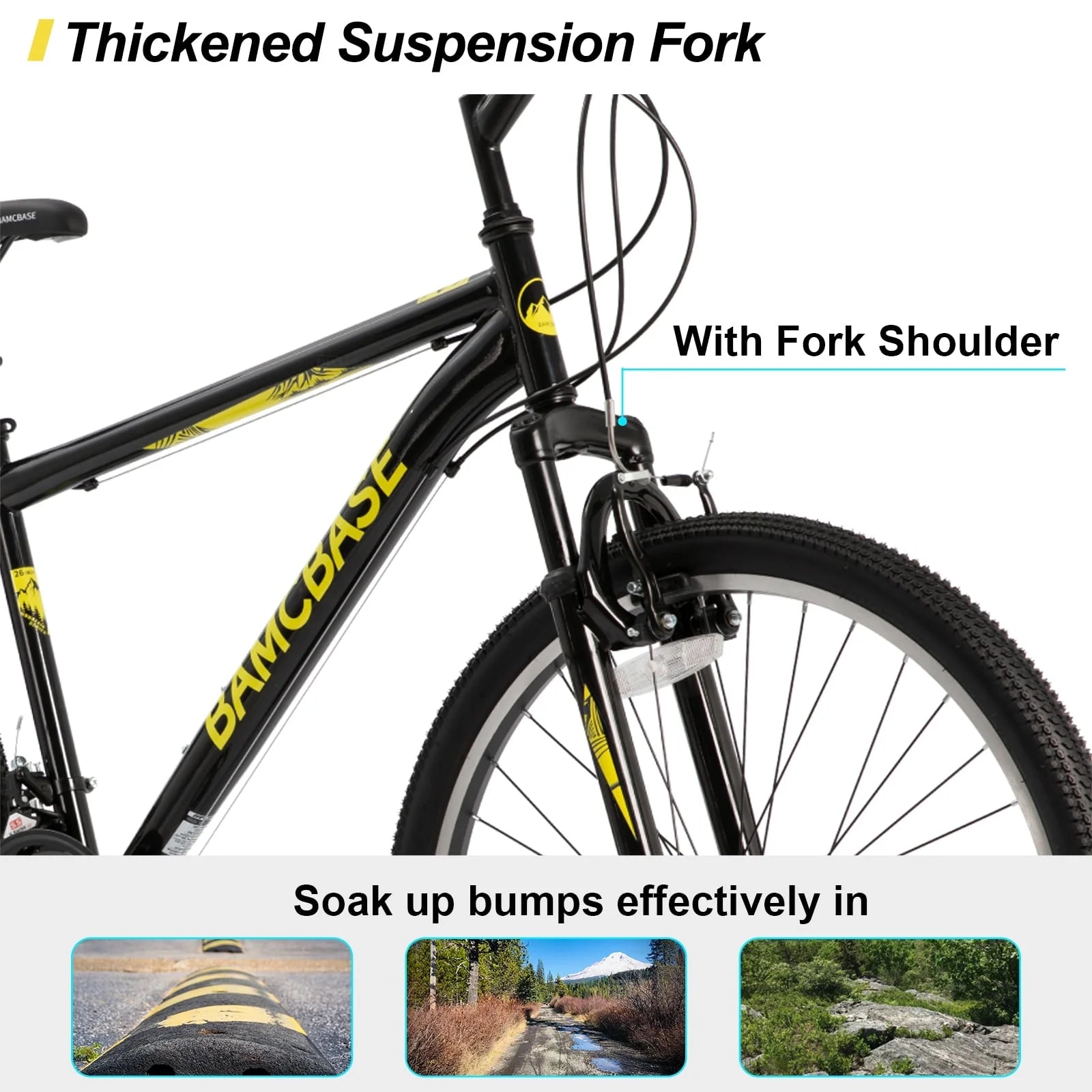 Hiland 26 27.5 29 in Mountain Bike, Mens Womens MTB with 21 Speeds, High - Tensile Steel Frame, V Brake - Product image 9
